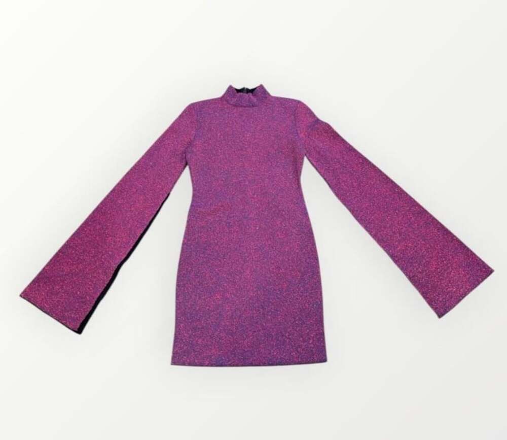 Solace London Allula Dress US 2 Purple Glitter